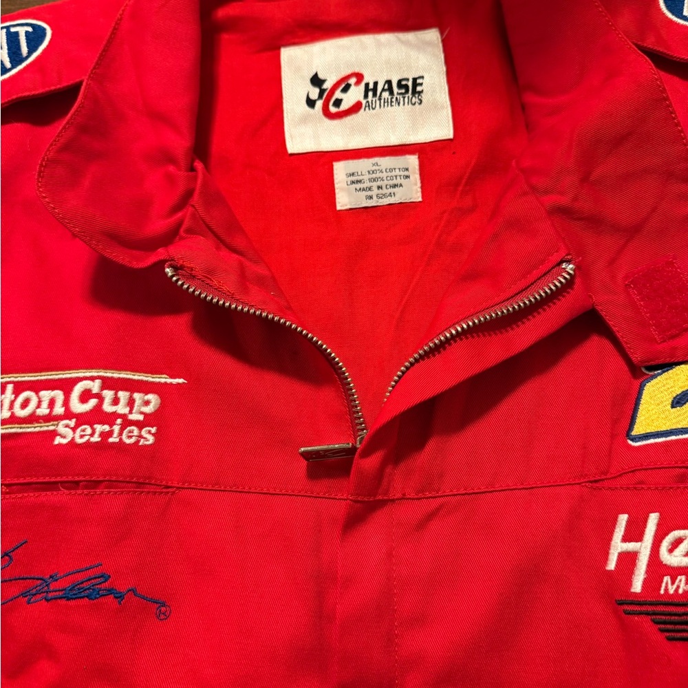 Chase Authentics Red Multicolor Racing Jacket - Picture 2 of 3